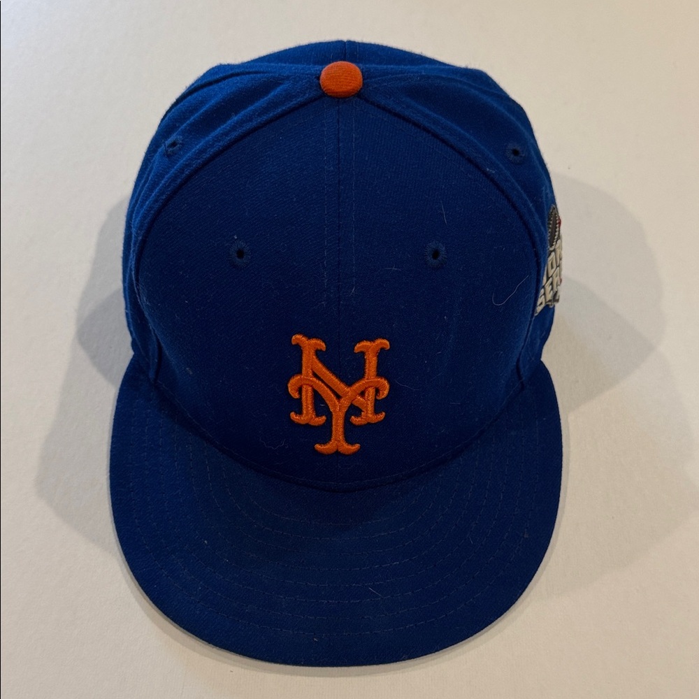 New York Mets 2015 World Series Royal Blue and Orange Logo Cap size 7 1/4